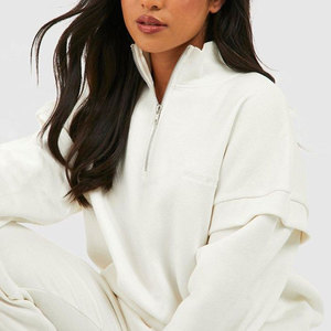Femmes meilleur Design quart Zip survêtement nouveau Look manches longues col montant survêtement pour hiver mode tenue - Product Image 5