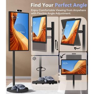 ขาตั้งทีวีแบบเคลื่อนย้ายได้ขนาด 32 นิ้ว พร้อมล้อหมุนได้รอบทิศทาง แบตเตอรี่ในตัว จอสัมผัส รองรับการเข้าถึงแบบมือถือ - Product Image 2