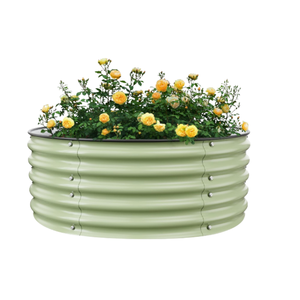 Jardinière de lit de jardin surélevée durable en acier galvanisé de taille personnalisée avec revêtement en poudre bleu de haute qualité pour la décoration intérieure des légumes cultivés - Product Image 4