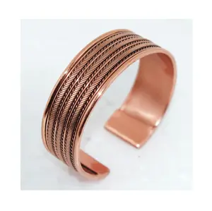 Indian Magnetic copper bracelet benefits astrology for her Handmade Bracelet Made Of Copper Summer Jewelry