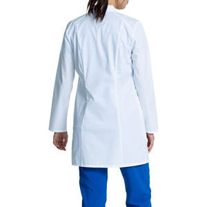 Bata de laboratorio de punto para mujer, ropa médica al por mayor con impresión de logotipo y material resistente a fluidos para trabajadores de hospitales - Product Image 5