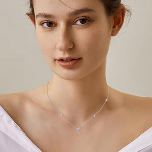 Collier ras de cou en argent sterling 925 de haute qualité, serti de moissanite VVS1 de 3 mm, tendance, pendentif multi-couleurs - Product Image 5