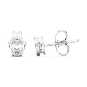 Asequible Oval Glamour 0.50Ct Moissanite Stud Pendientes en plata esterlina al por mayor OEM - Product Image 5