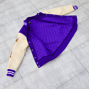 Léger élégant hommes mince col montant Baseball Bomber veste boutons vêtements de sport Lettermen avant automne imperméable coupe-vent - Product Image 3