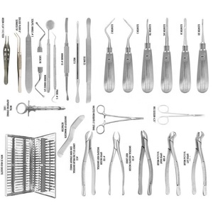 Juego de instrumentos de cirugía dental y oral Manual de acero inoxidable profesional de 24 piezas con casete de esterilización certificado CE ISO - Product Image 3