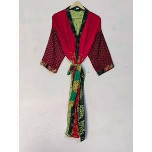 ชุดนอนผ้าไหมสไตล์กิโมโนสำหรับสตรีสไตล์โบฮีเมียนสไตล์ญี่ปุ่นสำหรับเป็นของขวัญในฤดูร้อนและฤดูใบไม้ผลิ - Product Image 2