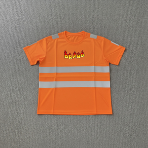 Premium Quality 100% Polyester Hi <b>Vis</b> Safety Workwear <b>T</b>-<b>Shirt</b> with Reflective Tape 2 tone <b>High</b> Visibility Work <b>Shirt</b> for men's - Product Image 1