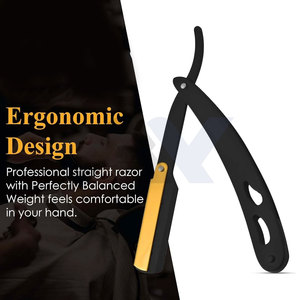 Barber Cut Throat Straight Salon Maquinillas de afeitar Rasoirs Rasoi con bolsa de cuero Maquinillas de afeitar de calidad premium - Product Image 4
