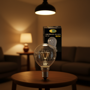 Clear 60W E14 Incandescent Spherical <b>Bulb</b> - Product Image 3