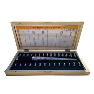 ชุดเครื่องมือวัดขนาดแหวน 1-36 ไซส์ พร้อมแท่งวัดขนาดแหวนในกล่องไม้ สำหรับช่างอัญมณีและช่างทอง - Product Image 4