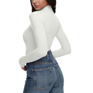 Camisas Casuales de Manga Larga con Botones para Mujer, Talla Grande, Diseño Transpirable y Cómodo, Poliéster/Algodón - Product Image 3