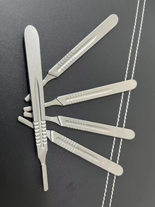 QNQ Micro cuchillas manijas redondas de bisturí de acero inoxidable Dental titanio mango de bisturí quirúrgico equipo médico - Product Image 6