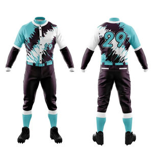 Impression par sublimation personnalisée, vente en gros de tenues de baseball personnalisées respirantes, 100% polyester, fabrication au Pakistan, meilleure qualité - Product Image 1