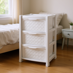 ARIANNA Tontarelli Commode à tiroirs 3C peu encombrante en plastique blanc, tiroirs et chariots de rangement (39x39x63.5cm) Modèle 8025646112 - Product Image 3