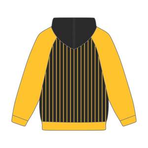 Sigma Gamma Rho Noir Corps Or Raglan Pinstripes Pull À Capuche SGRho Sorority Apparel Personnalisé Divine Nine HBCU Vêtements - Product Image 3