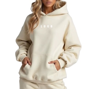 Sweat à capuche oversize personnalisé brodé pour femme, en molleton, coupe décontractée et ample, idéal pour l'automne et le printemps - Product Image 1