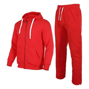 Men's Organic Cotton Solid Eco-Friendly Zip <b>Hoodie</b> and Jogger Sweatsuit Set <b>Maternity</b> Training Sportswear Casual Tracksuit - Product Image 1