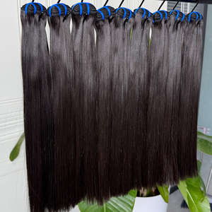ผมตรงธรรมชาติแบบเวอร์จิ้น  แบบเป็นมัด  ผมแท้ สีธรรมชาติ นุ่มลื่น เงางาม  แบบทอผม  ความหนาแน่นเต็ม  สำหรับเย็บติด - Product Image 1