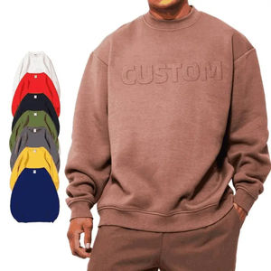 เสื้อสเวตเชิ้ตผู้ชายทรงหลวมแบบลำลอง สไตล์ล่าสุด ปรับแต่งได้ ผ้าฝ้าย 100% สำหรับฤดูหนาว พร้อมบริการพิมพ์โลโก้ตามแบบ - Product Image 1