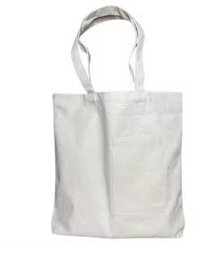 Bolso de mano de algodón de lona bohemio para mujer, respetuoso con el medio ambiente, logotipo personalizado, correa para el hombro, decoración de letras, playa abierta - Product Image 1