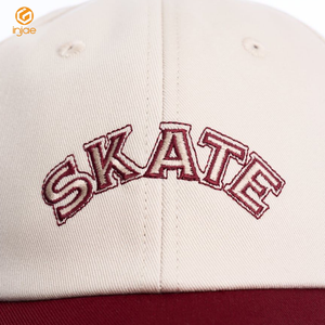 OEM ODM Chapeaux de baseball 6 panneaux personnalisés non structurés avec broderie 2D lettre vintage Clip métallique en coton/polyester à bord incurvé pour hommes - Product Image 6