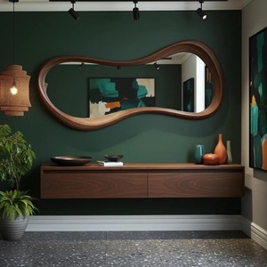 Espejo de Pared de Madera de Primera Calidad para Habitaciones de Hotel, Uso Doméstico y Decoración de Interiores Moderna Disponible a un Precio Competitivo - Product Image 4