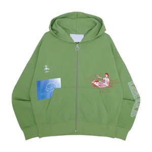 URBANGAZER INDUSTRIES Sudaderas con capucha con logotipo personalizado para hombres Sudaderas con capucha bordadas de invierno con cremallera completa con diseño propio de hombres - Product Image 1