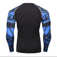 T-shirt de compression à manches longues pour homme, impression par sublimation intégrale, motif tatouage viking 3D, séchage rapide, idéal pour le fitness et l'entraînement en salle de sport, collection 2026 (vente en gros)
