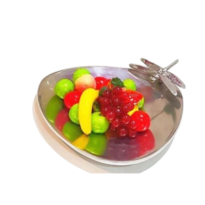 Plateau en aluminium en métal argenté de qualité exclusive Design élégant Vaisselle pour la maison et l'hôtel pour les plateaux de service de fruits secs - Product Image 6