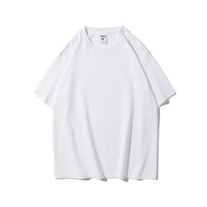 Camiseta blanca de algodón con cuello redondo de venta directa, camiseta de 280gsm, camiseta blanca informal de manga corta blanca de gran tamaño - Product Image 3
