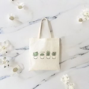 กระเป๋าผ้าแคนวาสแบบปรับแต่งได้เป็นมิตรกับสิ่งแวดล้อมมีโลโก้พิมพ์ลาย wlt - Product Image 1