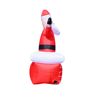 Santa <span class=keywords><strong>Claus</strong></span> Inflable de 6 Pies que Saluda desde la Chimenea, Decoración Navideña Inflable con Luces LED para Jardín, Patio, Césped, Festividades - Product Image 4