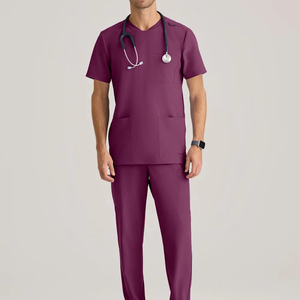 Venta al por mayor de alta calidad de moda Scrub Suit Unisex médico uniforme de hospital uniformes - Product Image 1