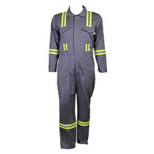 Traje de bombero transpirable de algodón FR con cinta reflectante - Product Image 1
