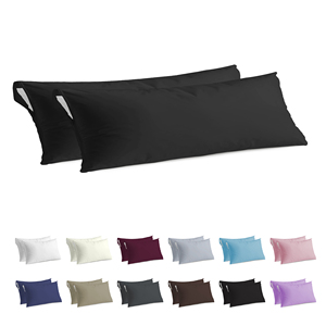 Set di 2 Federe Rettangolari con Cerniera in Poliestere 100% Traspirante e Morbido per Uso Domestico - Product Image 6
