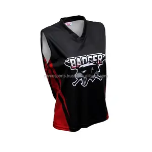 Unisex Zomer Sportkleding Mouw Minder Honkbal Truien Topkwaliteit Mouwloze Softbal Truien Zwart Met Rode Honkbal T-Shirts