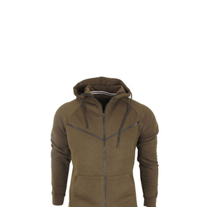 Chándal para hombre con cremallera, conjunto de 2 piezas con capucha, traje para correr, chándal de lana tecnológica, chaqueta con logotipo personalizado, chándales para hombre - Product Image 6