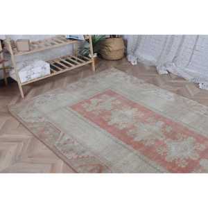 Tapis turc, tapis de 4,9x8 pieds, tapis gris à pois - Product Image 4