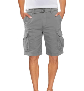 Meilleure qualité hommes décontracté Cargo Shorts 100% coton respirant séchage rapide taille haute Streetwear avec poches toile tissu - Product Image 4