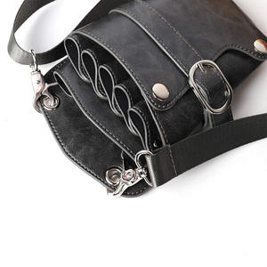 <b>Leather</b> Holster and Hip Bag Utility Belt With Silver Hardware Multi-function Holster Belt - Product Image 2