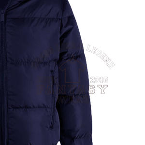Custom Winter Polyester Zip up Warm <b>Hoodie</b> Jacket Outerwear Padded <b>Quilted</b> Puff Bubble Down Coat Winter Puffer Jacket Mens - Product Image 5