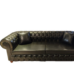 Mobilier de bureau design moderne cadre métallique en cuir véritable matériau maillé pliable réglable bureau à domicile salon salle - Product Image 1