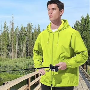 แจ็คเก็ตกันลมผู้ชายแบบยาวสำหรับกิจกรรมกลางแจ้ง ดีไซน์เนอร์ขายส่ง ปกตั้ง มีฮู้ดด้านหน้า สไตล์วินเทจ กันน้ำ กันลม ใส่สบายๆ สำหรับฤดูหนาว - Product Image 1