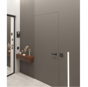 Puerta Oculta Interior sin Marco de Diseño Nuevo 2026, Puerta Secreta Invisible de Madera Sólida de Estilo Minimalista - Product Image 4
