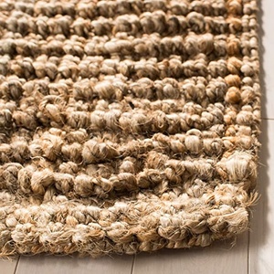 Alfombra de Yute Sólida de Pelo Medio, Tejida a Mano, Reversible, de la Colección MORE Natural Fiber, de 2'6\" x 6\", para Cocina o Puerta - Product Image 3