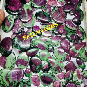 Cabochon zoisite rubis naturel en vrac poli à la main taille personnalisable certifiée par un tiers cabines semi-précieuses en gros - Product Image 1
