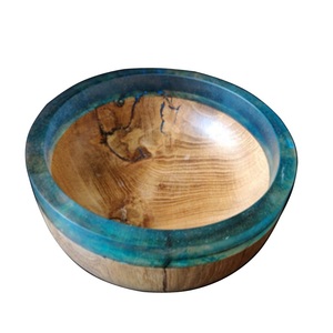 Cuenco de madera hecho a mano para servir en hoteles y resorts, ensalada o fruta, cuenco de madera chino, vajilla, cuenco para servir alimentos - Product Image 4
