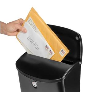 กล่องจดหมายติดผนังแบบหรูหราทันสมัยทำจากสเตนเลสชุบสังกะสีสินค้าอพาร์ทเมนต์อัจฉริยะอุปกรณ์ล็อคโลหะแบบดั้งเดิมสำหรับบ้าน - Product Image 4