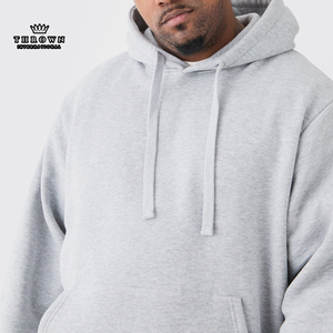 Unisex Royal Korean Pullover Hoodie Solid <b>Thick</b> High Quality 100% Cotton Knitting OEM <b>Fleece</b> Washed Technique Print Winter - Product Image 3