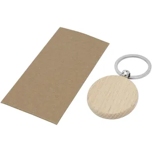 Portachiavi e Moschettoni Promozionali Sostenibili in Legno di Faggio John Beech, Accessorio Ecologico per Merchandising dal Design Elegante - Product Image 4